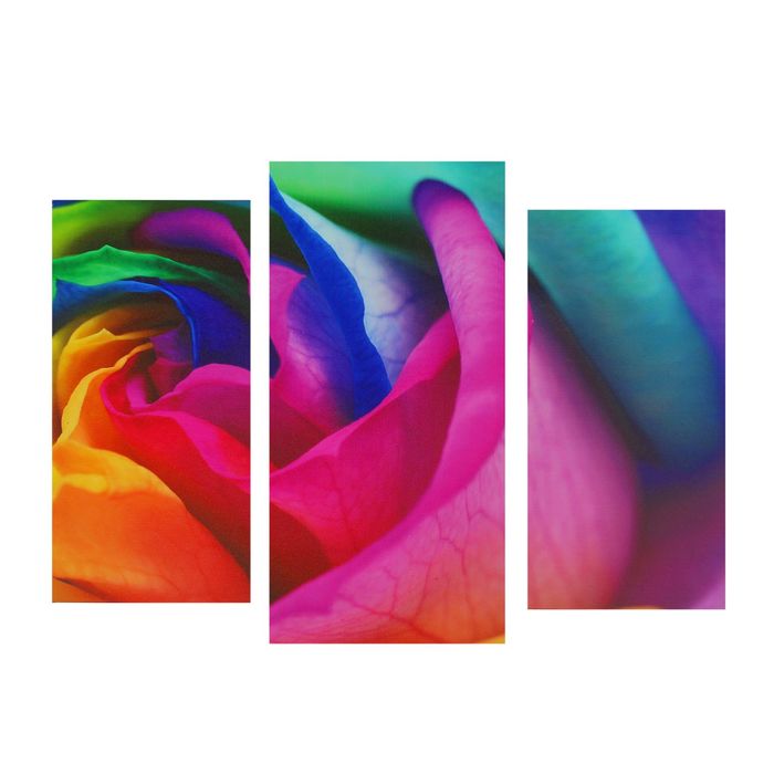 Модульная картина на подрамнике "Краски лета", 2 шт. — 25,5×50,5 см, 30,5×60 см, 60×100 см