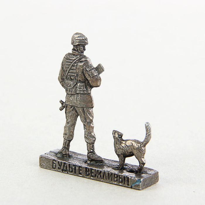 Оловянный солдатик "Спасибо, что я больше не кiт"