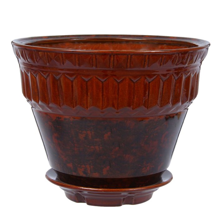 Кашпо "Стиль" коричневое 10 л