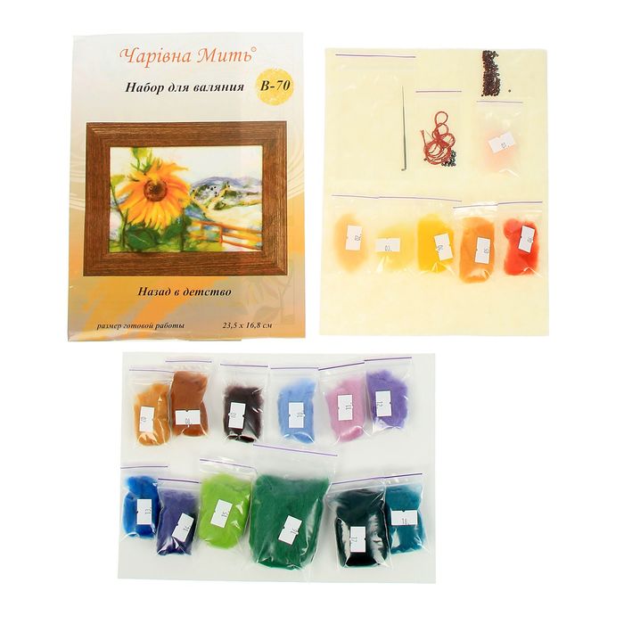 Набор для валяния картины "Назад в детство"