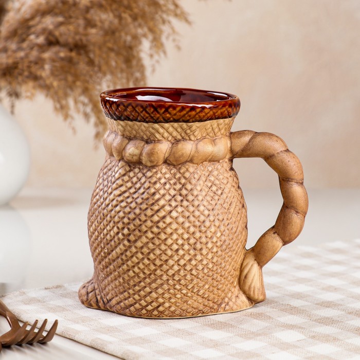 Кружка для пива "Мешок" 0,5 л, микс