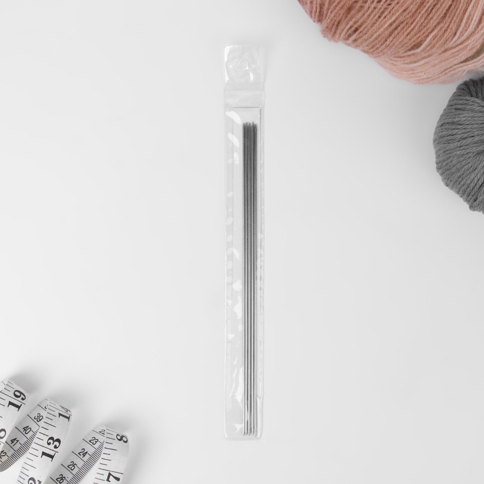 Спицы для вязания чулочные, d=1,6мм, 19,5см, 5шт