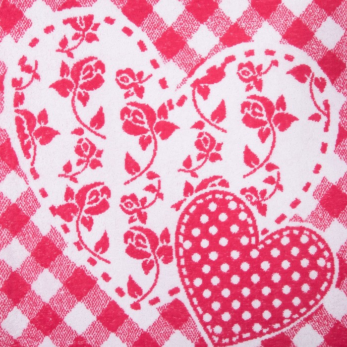 Полотенце махровое Handmade Hearts, размер 50х90 см, 420 гр/м2