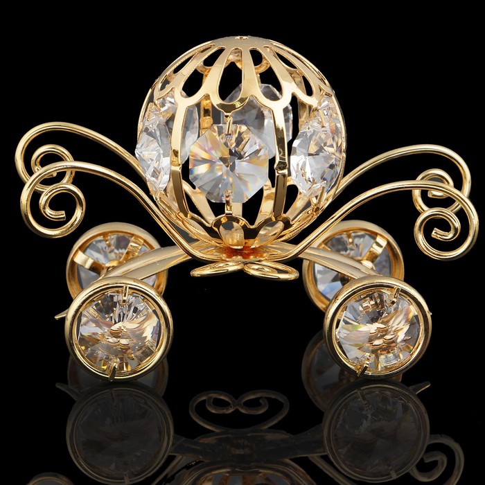 Сувенир «Карета», с кристаллами Сваровски, 5 см