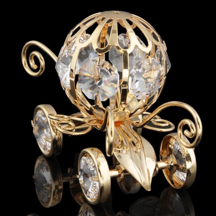 Сувенир «Карета», с кристаллами Сваровски, 5 см