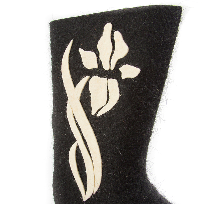 Валенки женские черные, ов "Ирисы", (р. 39 (27)