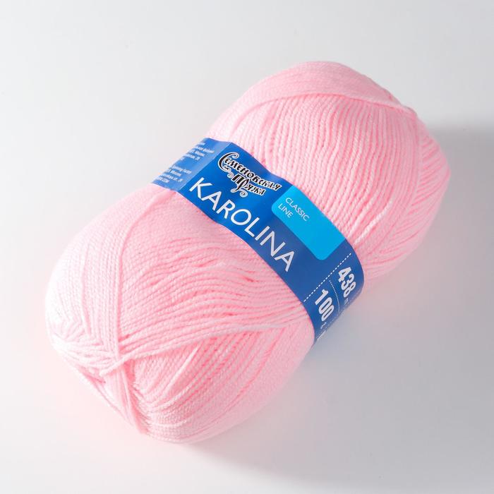 Пряжа Karolina (Каролина) 100% акрил 438м/100гр (54025 розов.новый)