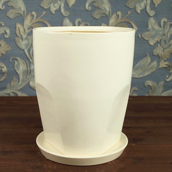 Кашпо "Авангард" белое 9 л