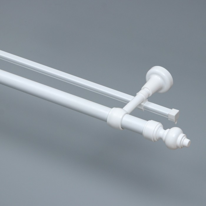 Карниз двухрядный 160 см, цвет белый