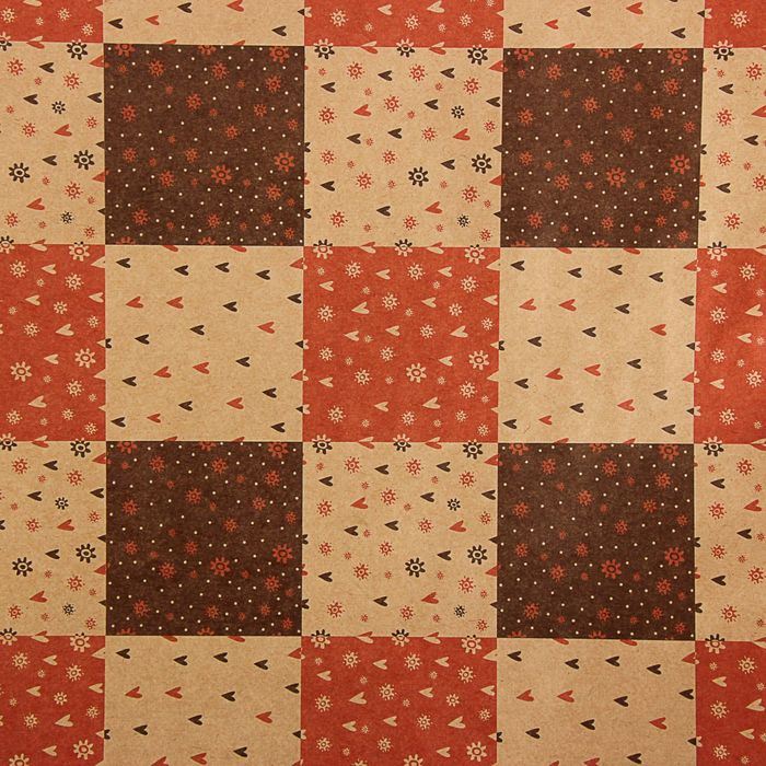 Набор бумаги упаковочной крафт "Скатерть бурая" 50 х 70 см, 10 листов