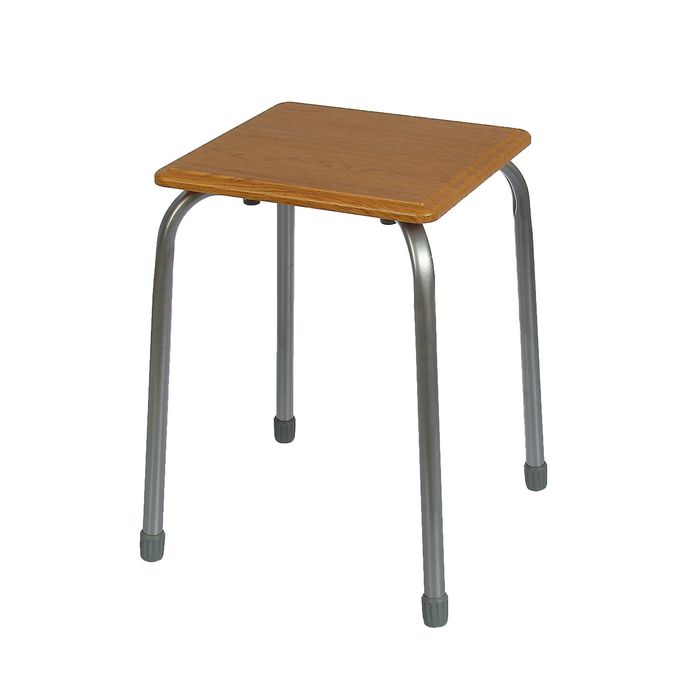 Табурет квадратный МДФ "Комфорт", цвет светлый дуб