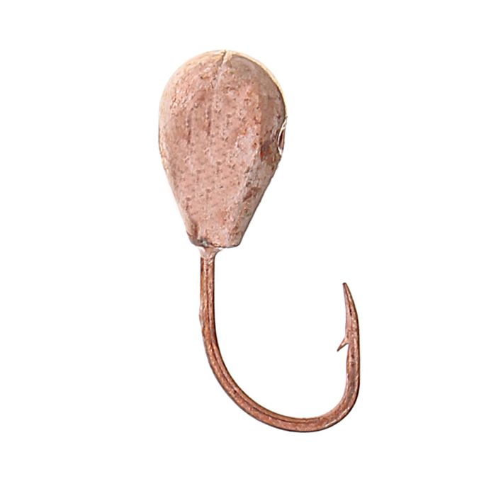 Мормышка «Капля» с отверстием Ф4, медь