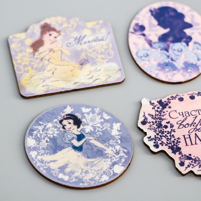 Набор декоративных элементов (4 шт) "Счастье вокруг нас", Принцессы