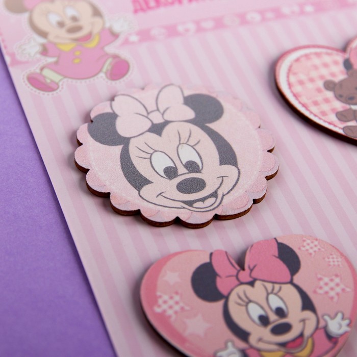 Набор декоративных элементов (4 шт) "Наша милая девочка", Минни Маус, Дисней Беби