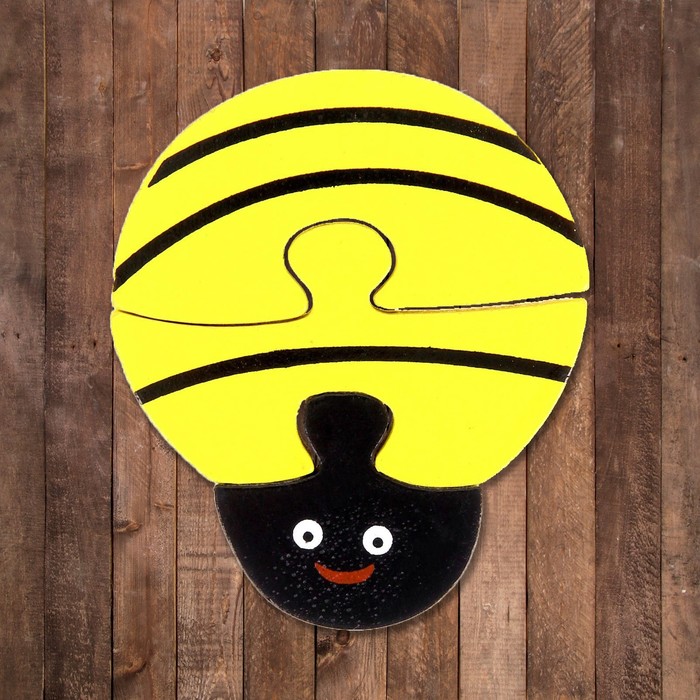 Пазл фигурный "Пчелка", 3 элемента