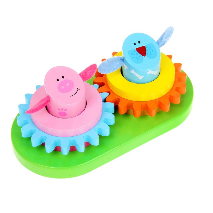 Пирамидка логическая из массива дерева "Ферма" с ушками