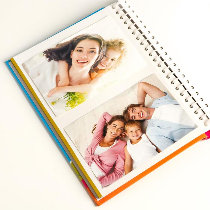 Фотоальбом магнитный на 20 листов "Яркие цветы", микс