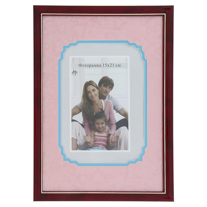 Фоторамка А4 с двойным паспарту для фото 21х30 см, МИКС