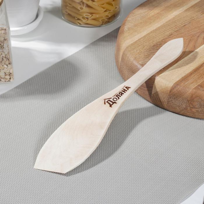 Лопатка кулинарная кривая без отверстий 28,2х6,4 см "Береза"