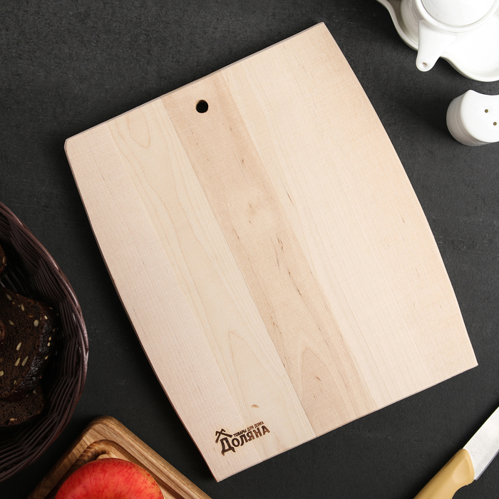 Доска разделочная березовая 28х23 см "Бочонок"