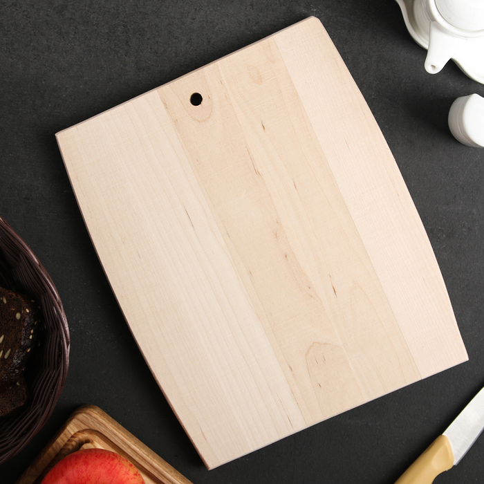 Доска разделочная березовая 28х23 см "Бочонок"