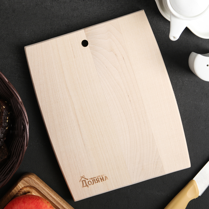 Доска разделочная березовая 23х18 см "Бочонок"