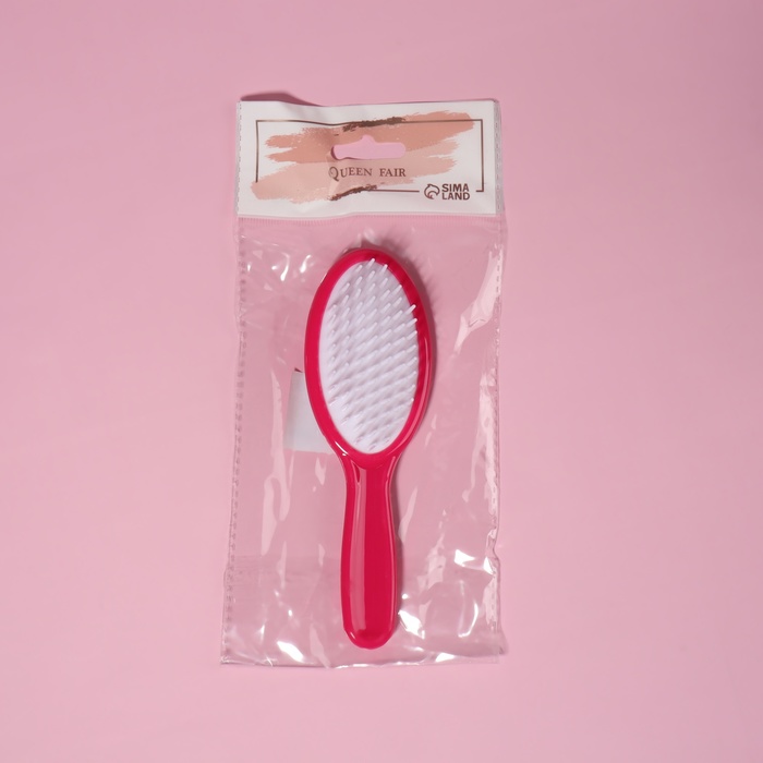 Расчёска массажная, овальная, цвета МИКС