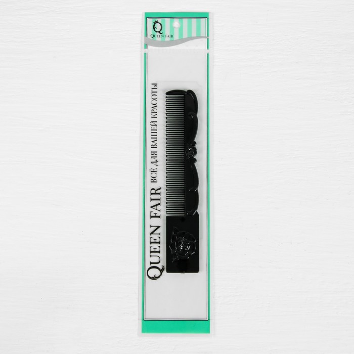 Расчёска ажурная, цвет чёрный