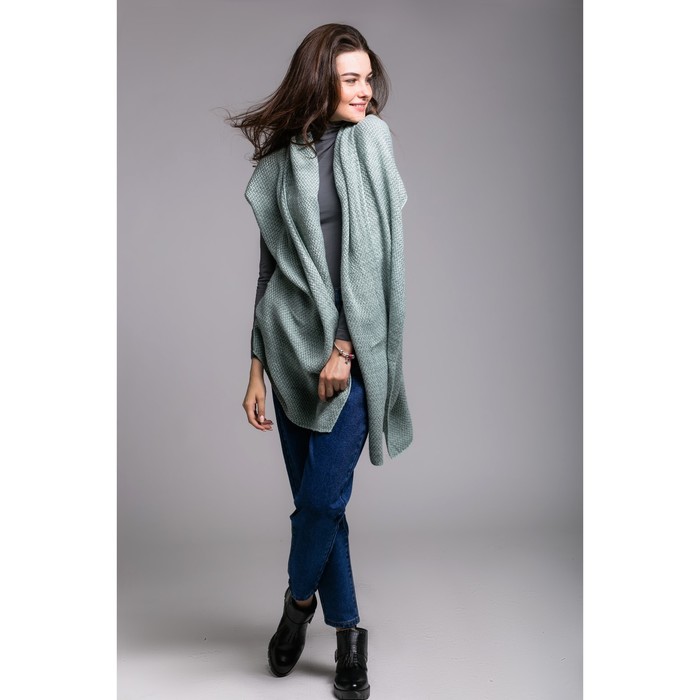 Шарф "Абстракция", размер 70х200 см, цвет голубой