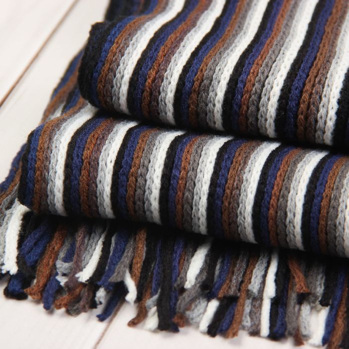 Шарф мужской "Париж", цвет синий ,18*160 см, 100% полиэстер, акрил