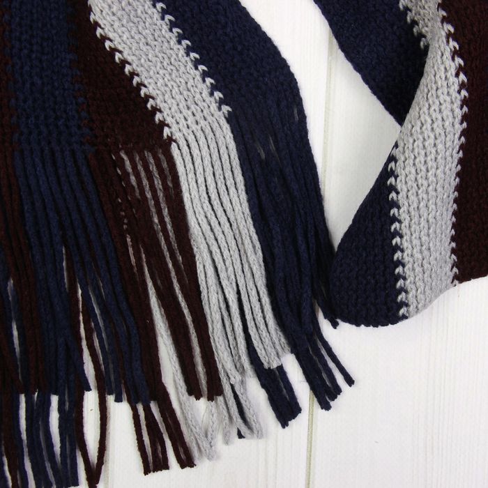 Шарф мужской "Лондон", цвет темно-синий,18*160 см, 100% полиэстер , акрил