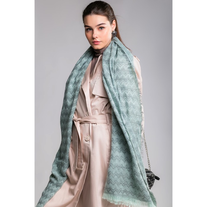 Шарф "Парижский вечер", размер 70х180 см, цвет голубой