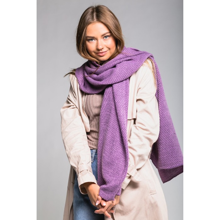 Шарф "Абстракция, размер 70х200 см, цвет фиолетовый