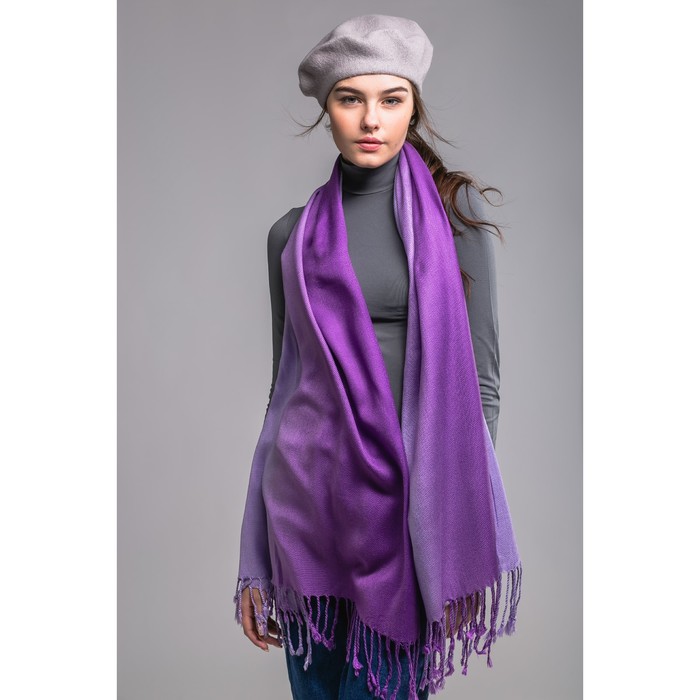 Палантин, размер 70х170 см , цвет сиреневый/фиолетовый