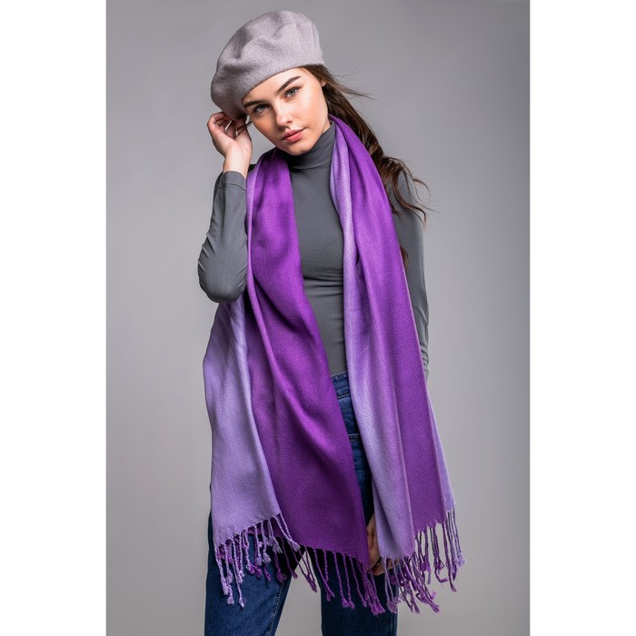 Палантин, размер 70х170 см , цвет сиреневый/фиолетовый