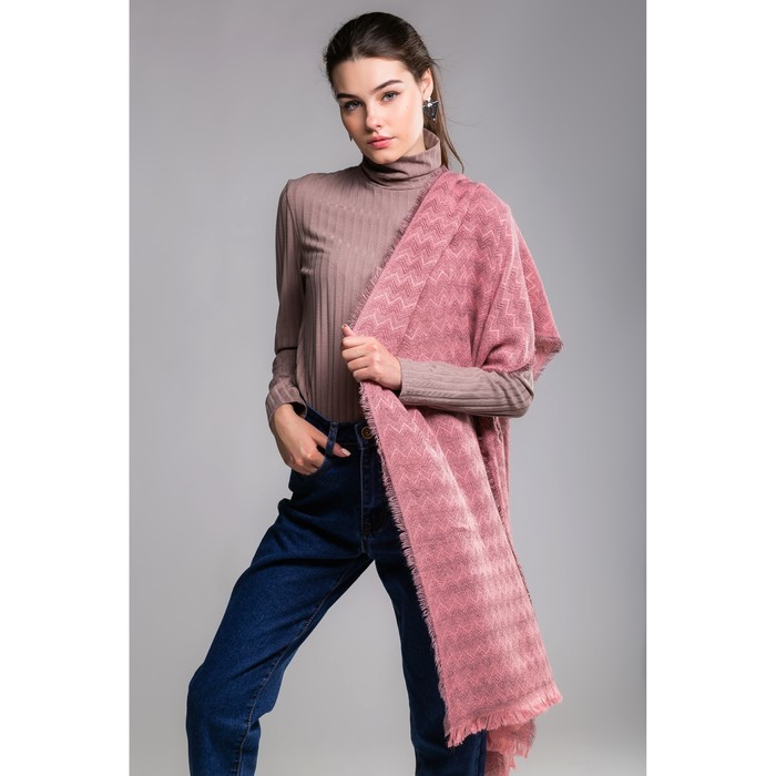 Шарф "Парижский вечер", размер 70х180 см, цвет коралловый