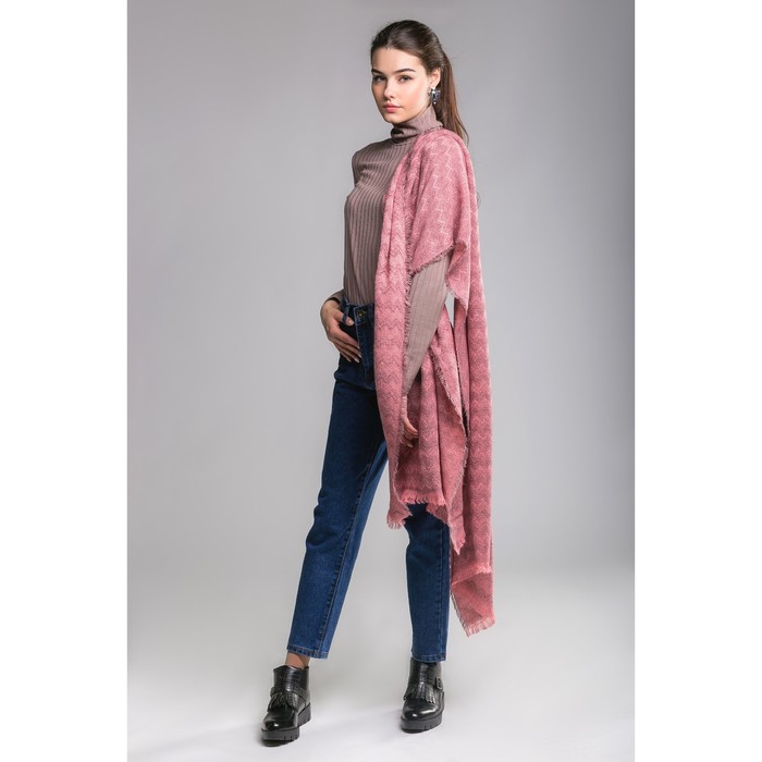 Шарф "Парижский вечер", размер 70х180 см, цвет коралловый