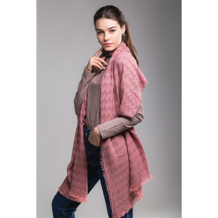 Шарф "Парижский вечер", размер 70х180 см, цвет коралловый