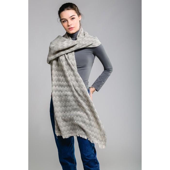 Шарф "Парижский вечер", размер 70х180 см, цвет серый