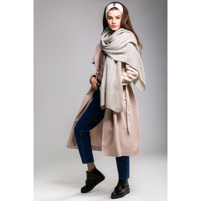 Шарф "Абстракция", размер 70х200 см, цвет серый