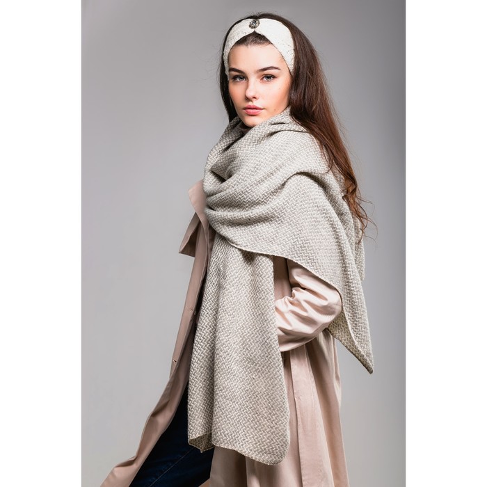 Шарф "Абстракция", размер 70х200 см, цвет серый