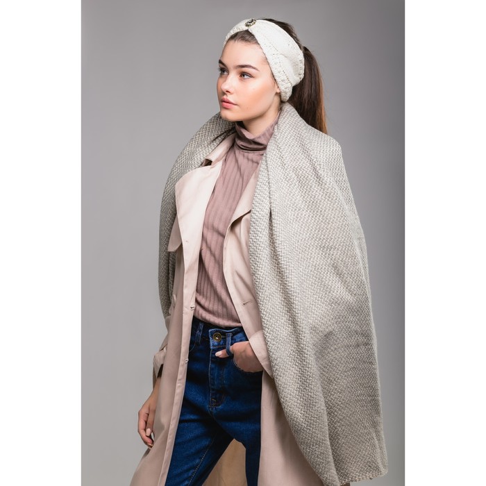 Шарф "Абстракция", размер 70х200 см, цвет серый