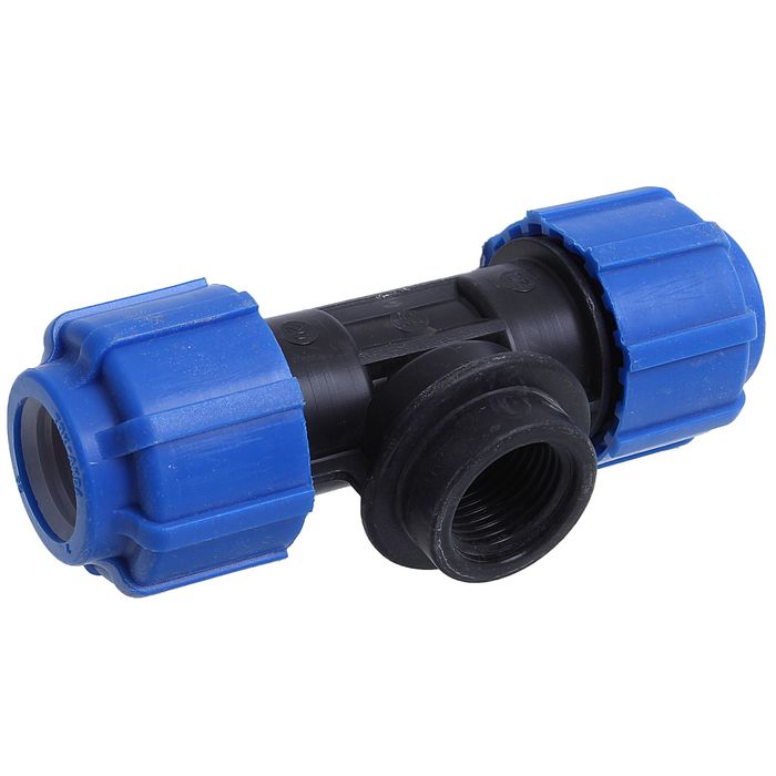 Тройник ПНД "ТПК-Аква",, 20 мм х 1/2" х 20 мм, внутренняя резьба