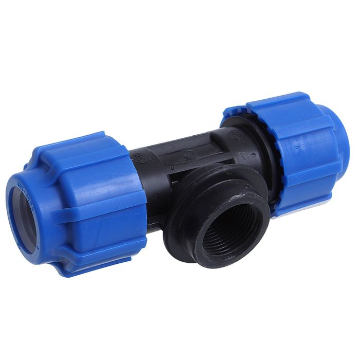 Тройник ПНД "ТПК-Аква",, 25 мм х 3/4" х 25 мм, внутренняя резьба