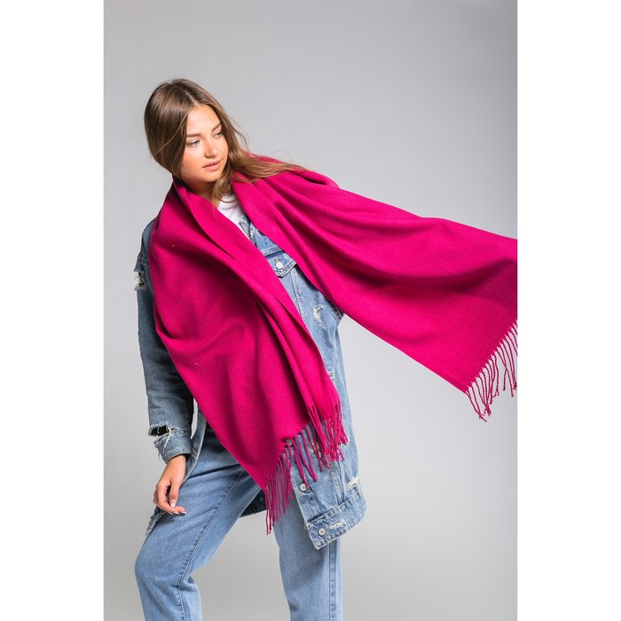 Шарф, размер 57х180 см, цвет яркая фуксия