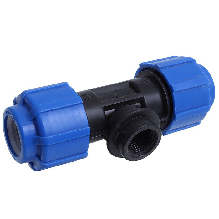 Тройник ПНД "ТПК-Аква", 25 мм х 1/2" х 25 мм, внутренняя резьба