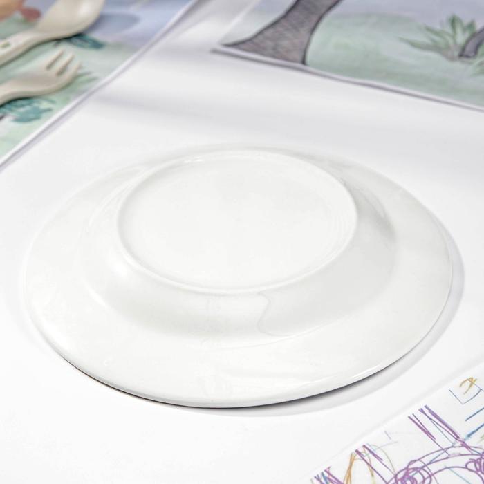 Тарелка мелкая 17,5 см "Гонки", рисунок МИКС