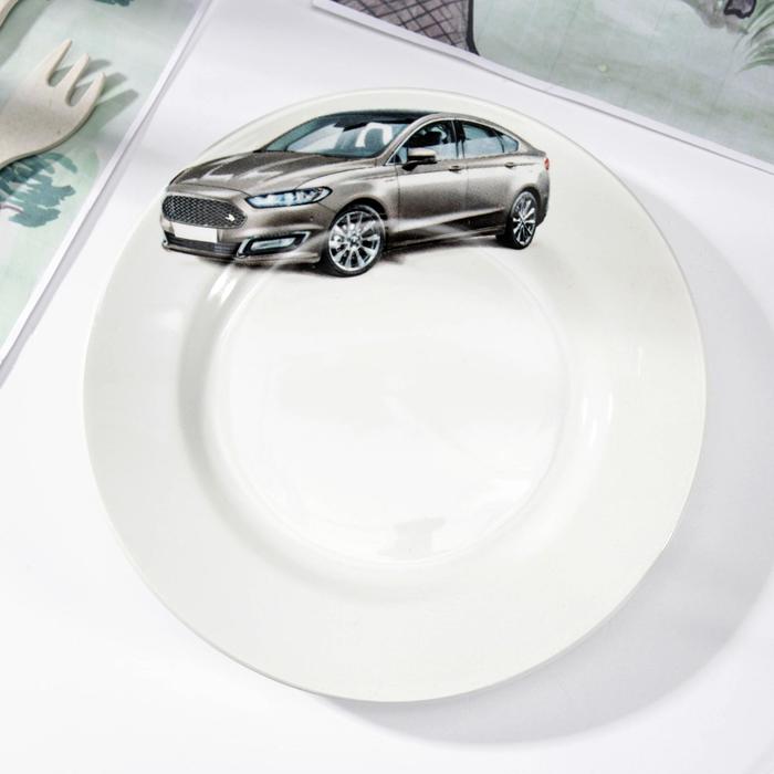 Тарелка мелкая 17,5 см "Гонки", рисунок МИКС