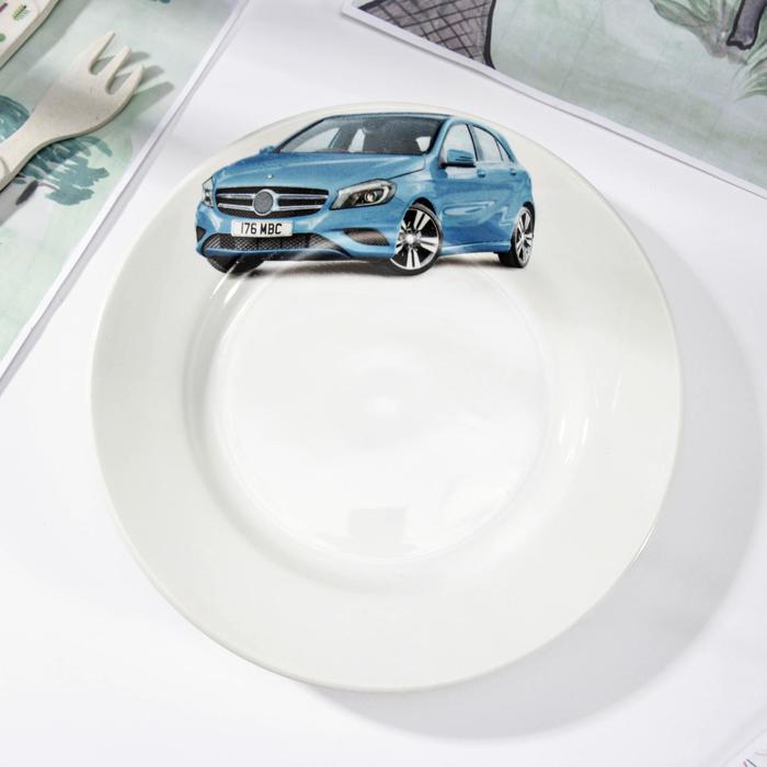 Тарелка мелкая 17,5 см "Гонки", рисунок МИКС