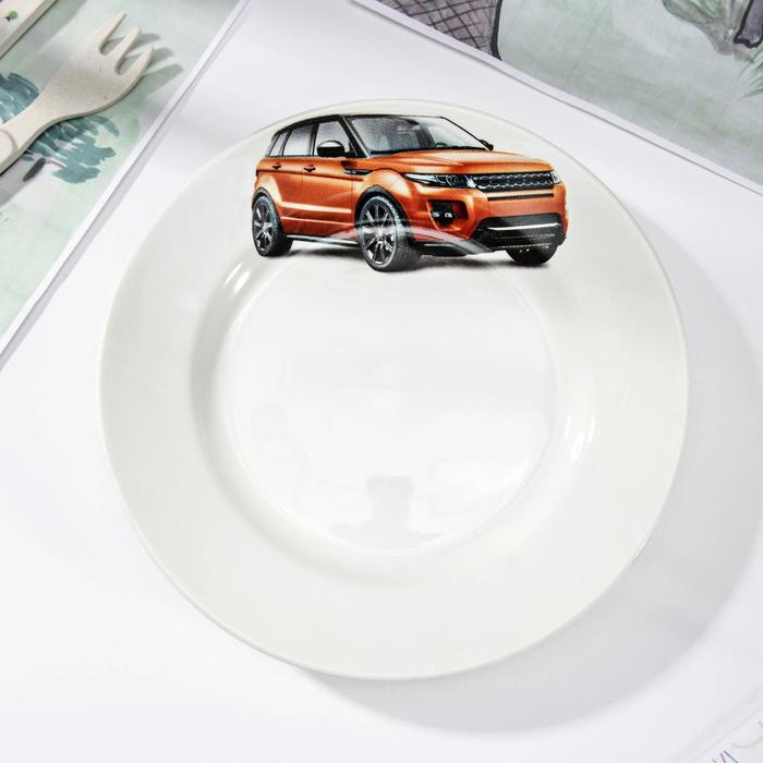 Тарелка мелкая 17,5 см "Гонки", рисунок МИКС